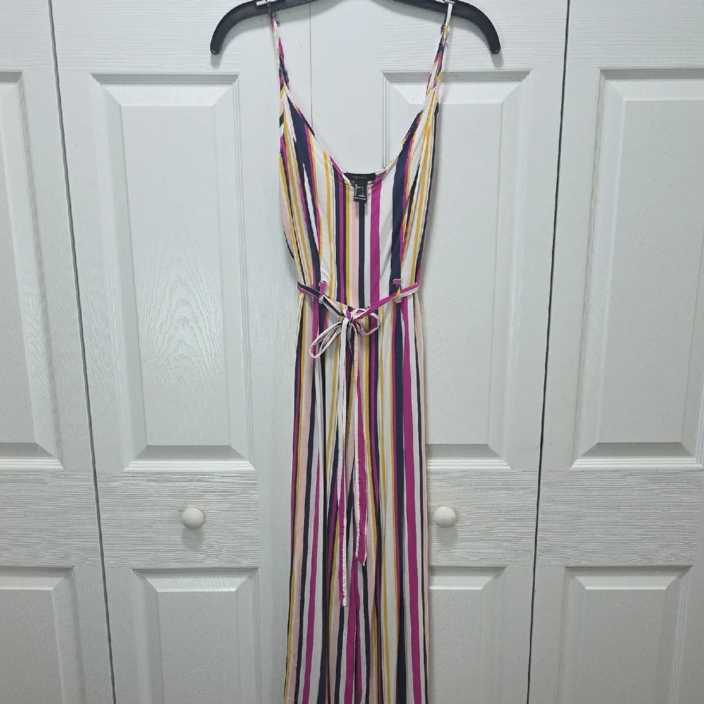Forever 21 Multi Color Striped Jumpsuit Size Small - Picture 4 of 11
